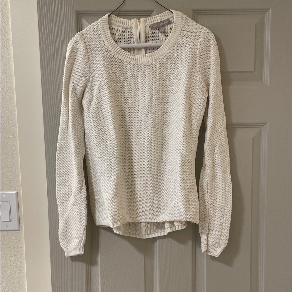 Banana Republic Ivory Knit Top